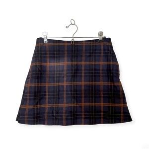 Aritzia Wilfred Renée Plaid Wool A-Line Mini Skirt - Size 6